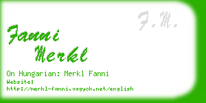 fanni merkl business card